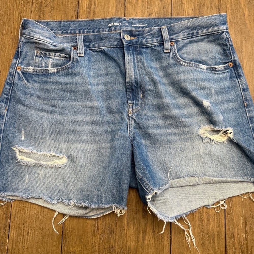 Old Navy Women's Distressed Blue Jean Shorts